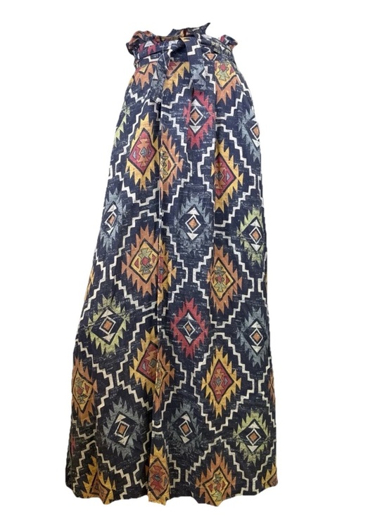 Double D Ranch Dresses & Skirts - Double D Ranch Bohemian Geometric Print Maxi Skirt - Navy SZ S Pecos Blanket